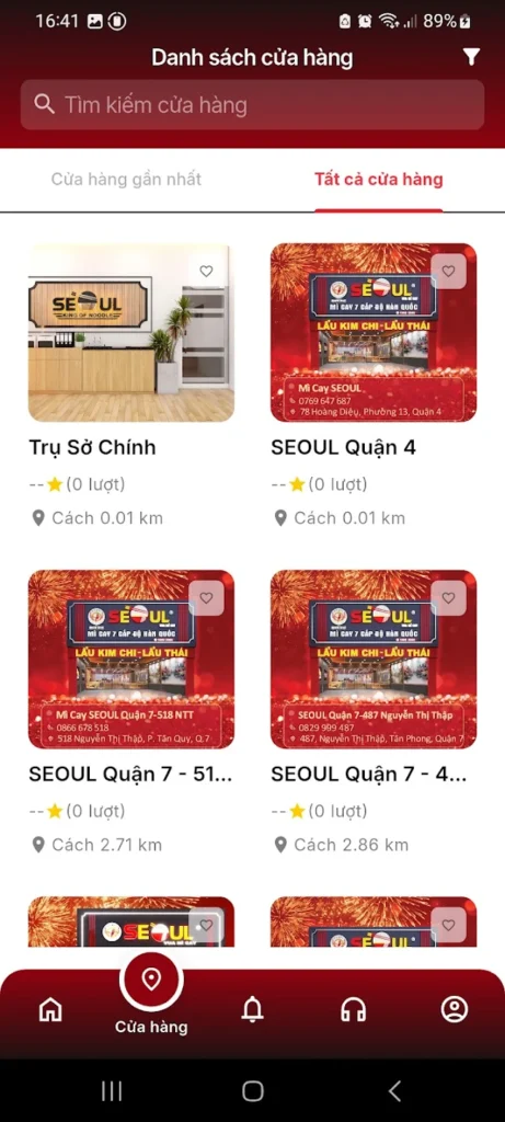 Ảnh màn hình app Mì Cay SEOUL