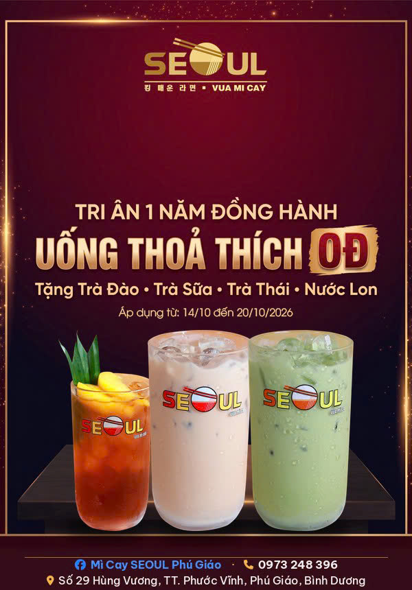 Ưu đãi tưng bừng – mừng sinh nhật 01 tuổi! – SEOUL PHÚ GIÁO